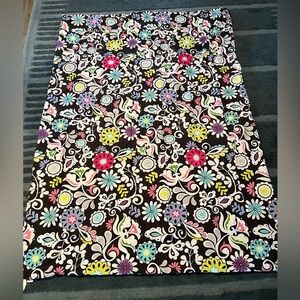 Vibrant Floral Comforter with Black Base